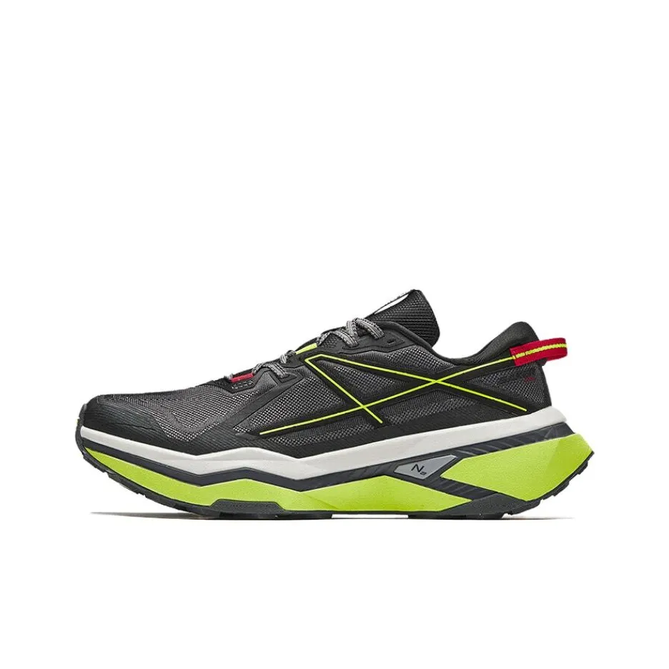 ANTA Falcon Hunting Аbrasion-resistant Shock Absorbers Low Top Trail Беговые кроссовки Мужские Черный Зеленый