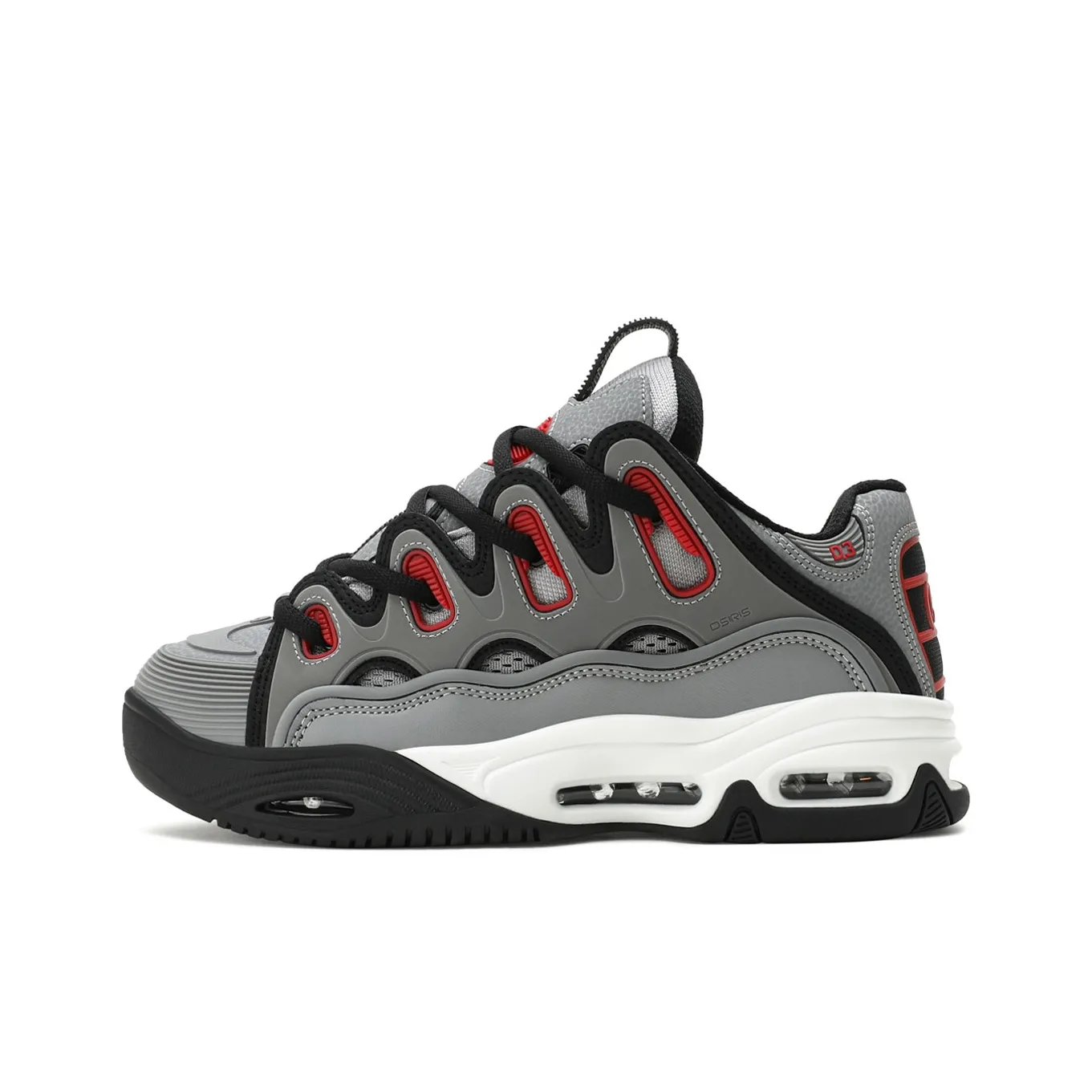 OSIRIS Skateboard Shoes Unisex Low Top Gray Red