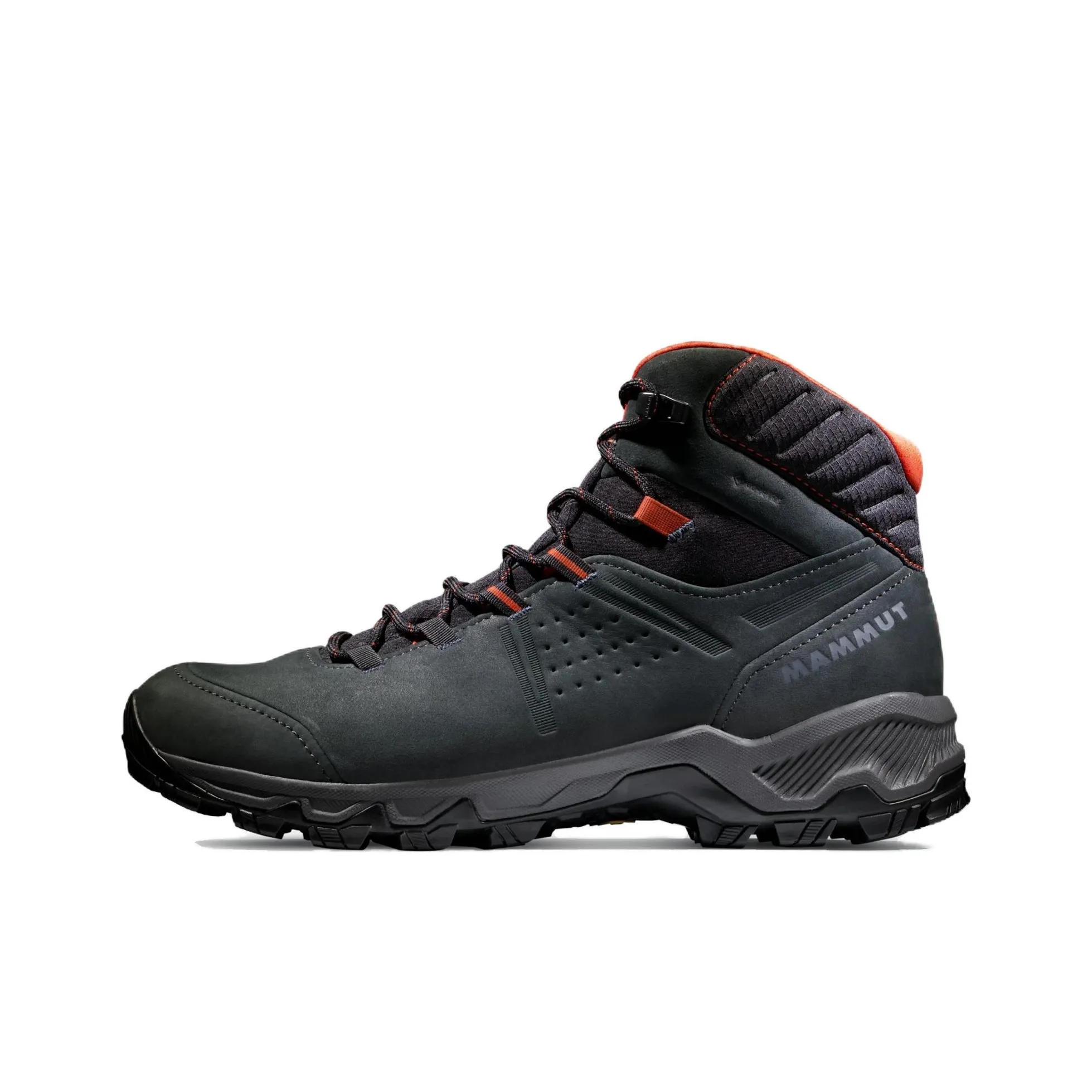 MAMMUT Mercury 4 Anti Slip Wear Resistant Mid Top Hiking Shoes Men's Black Orange
