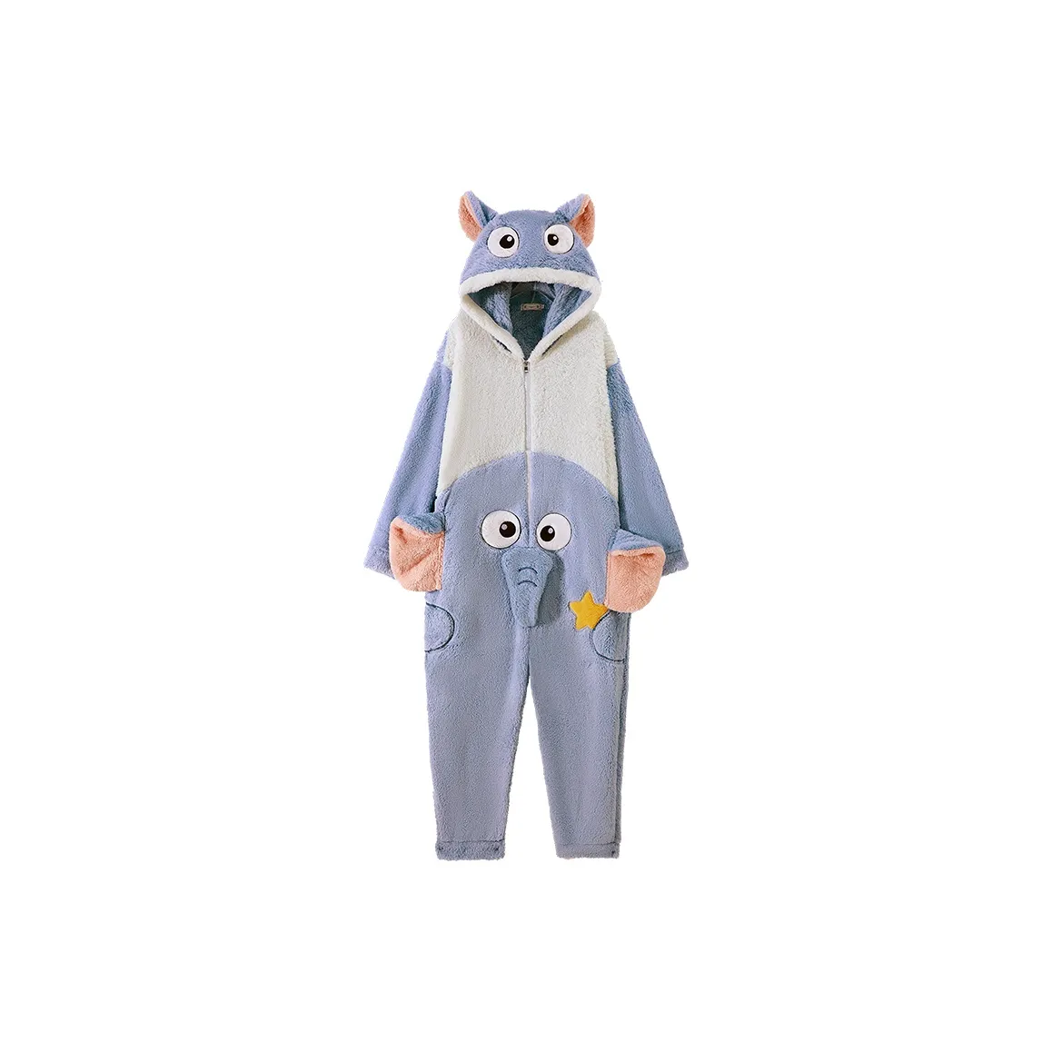 Qiao Ni Tong Дом Onesies Мужской Белый Синий