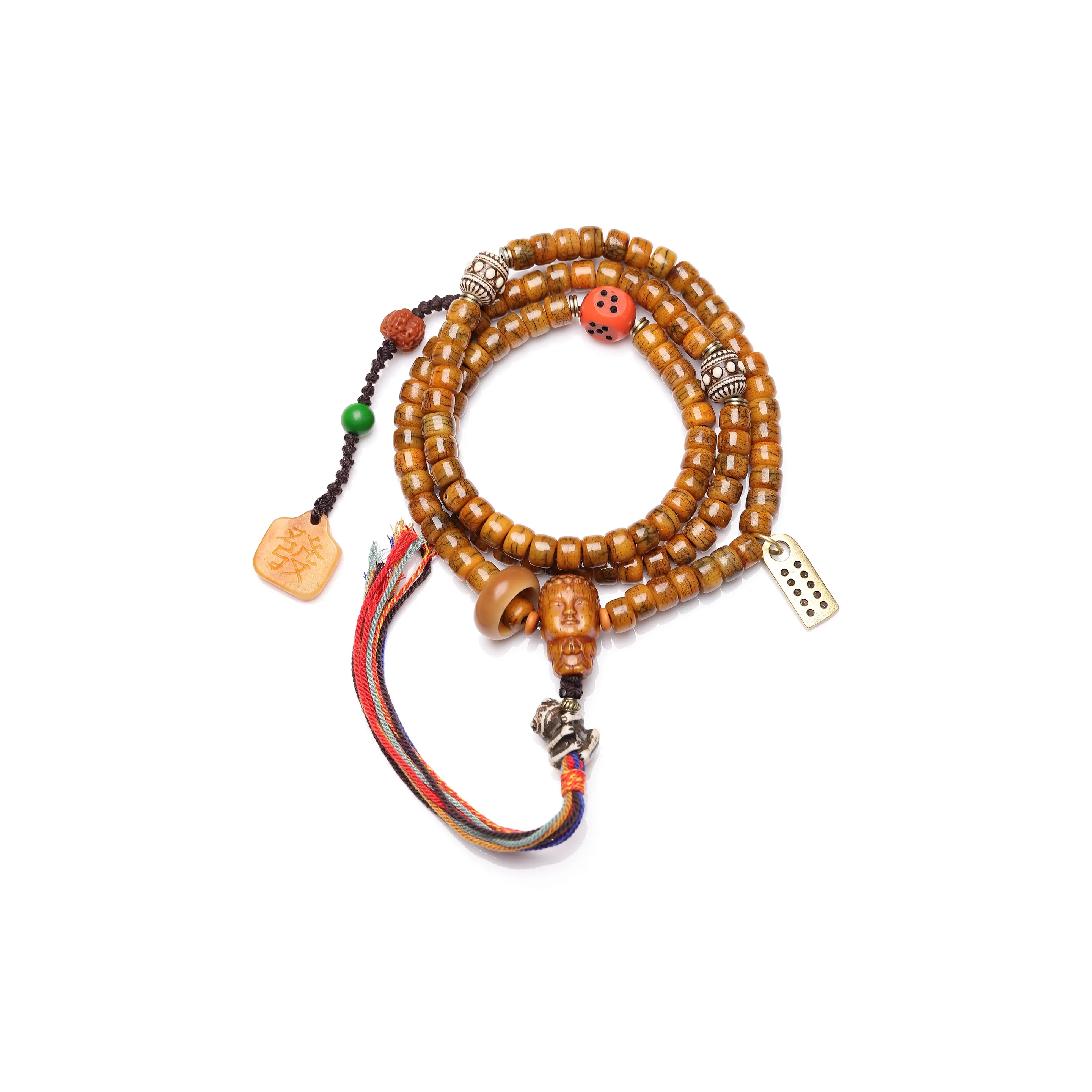 Murmur Yak Bone Буддийский Браслет с Бусинами Унисекс