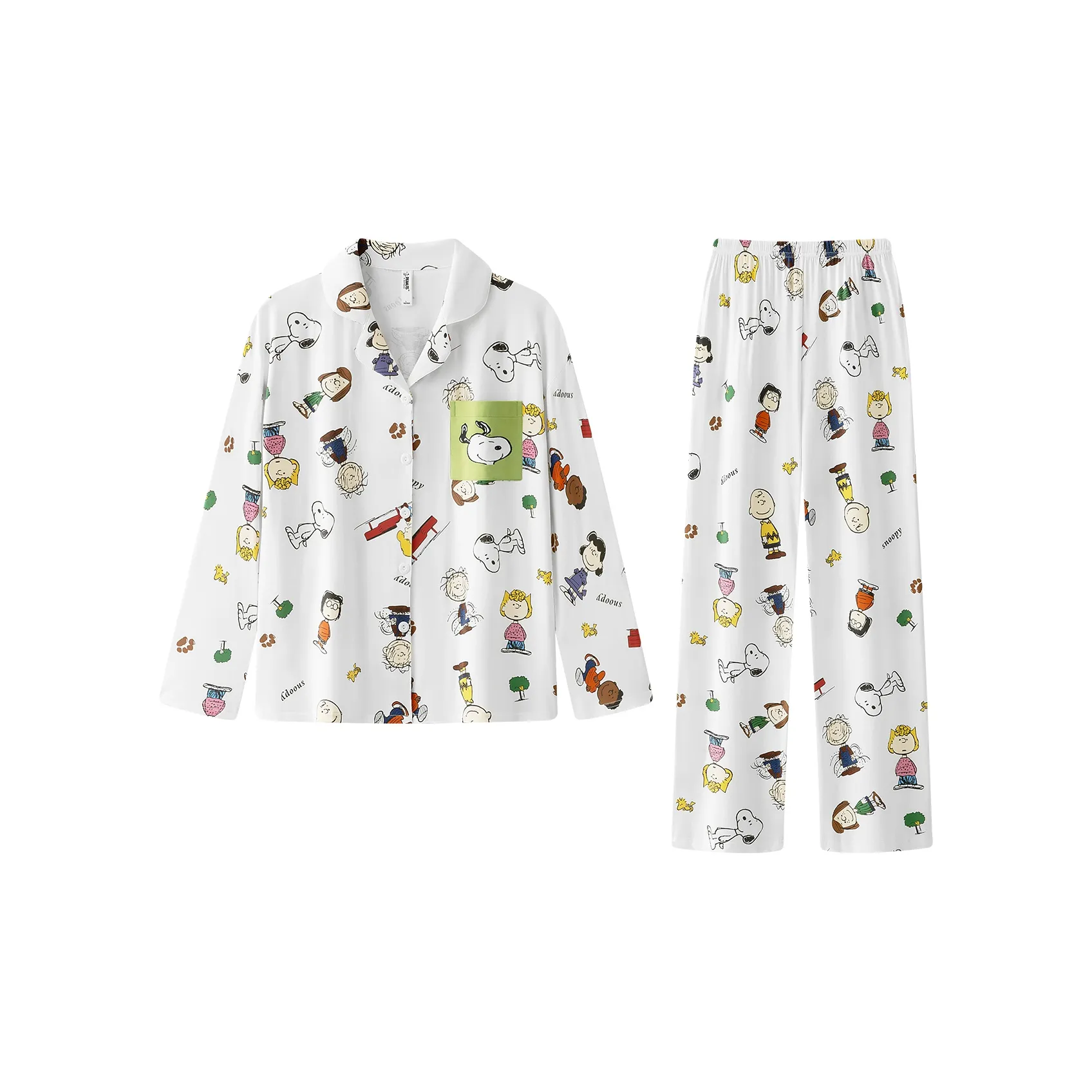 Gongdie x SNOOPY/, Pajama Set Unisex White