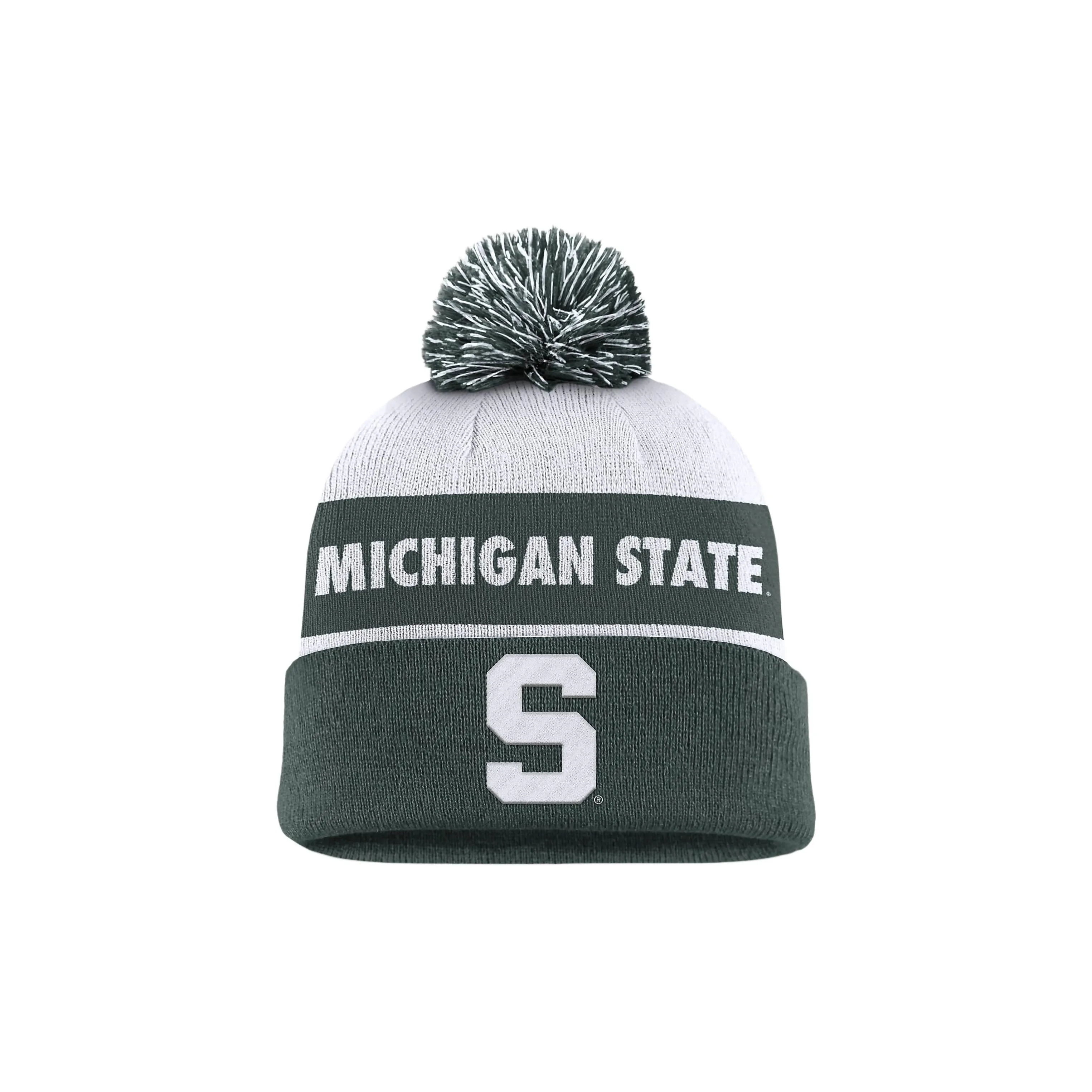 Nike Michigan State Spartans Primetime Peak Men's Nike College Cuffed Pom Beanie