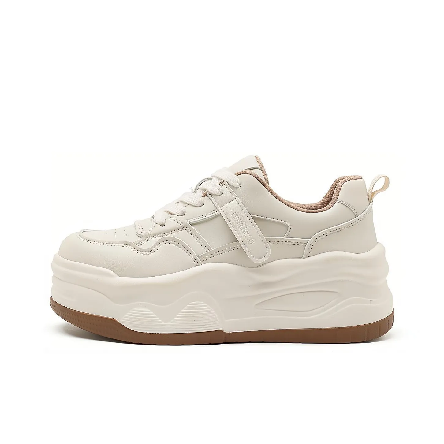 DUSTO Skateboard Shoes Women's Low Top Black/White/Beige Skin
