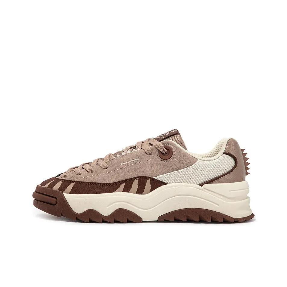 361° Динозавр Противоскользящий Устойчивый к истиранию Низкий Топ Повседневный Мужской Земляной Умбра