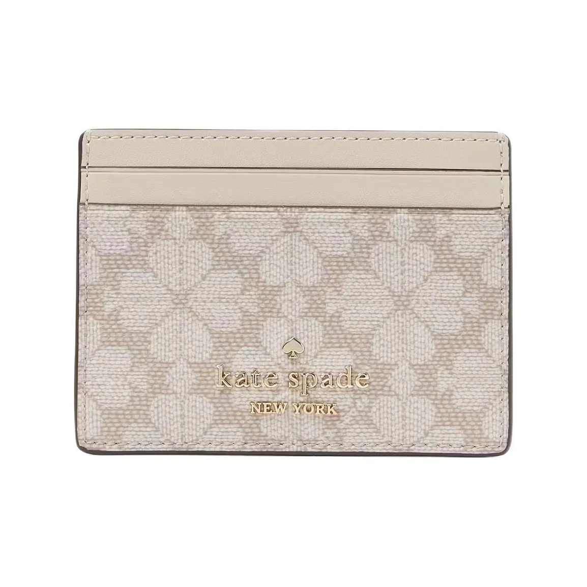Kate Spade PVC Картхолдер Маленький Женский Темно-бежевый Многоцветный