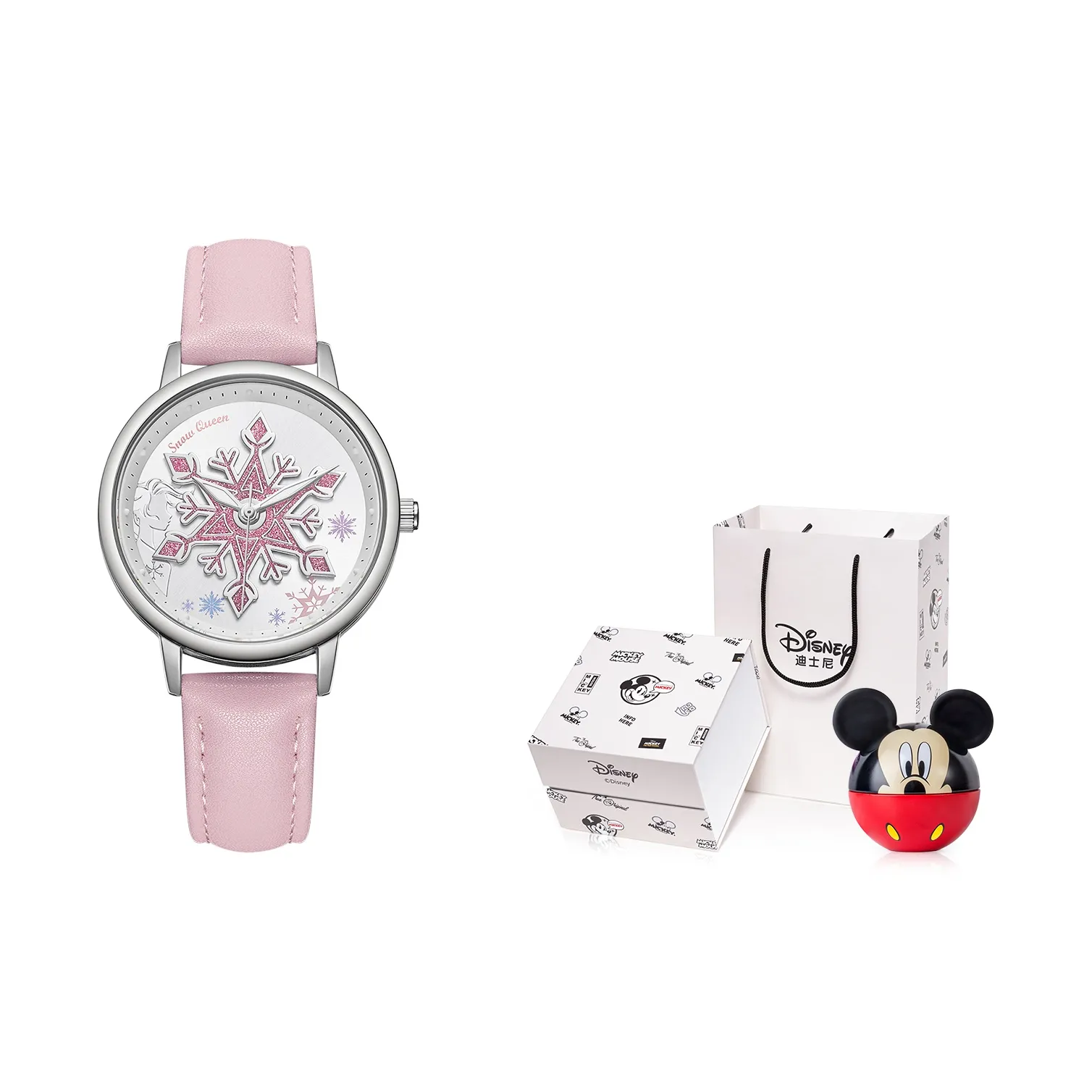 DISNEY FROZEN Серия Кварцевый механизм Кожаный ремешок Часы Женские часы Белый циферблат