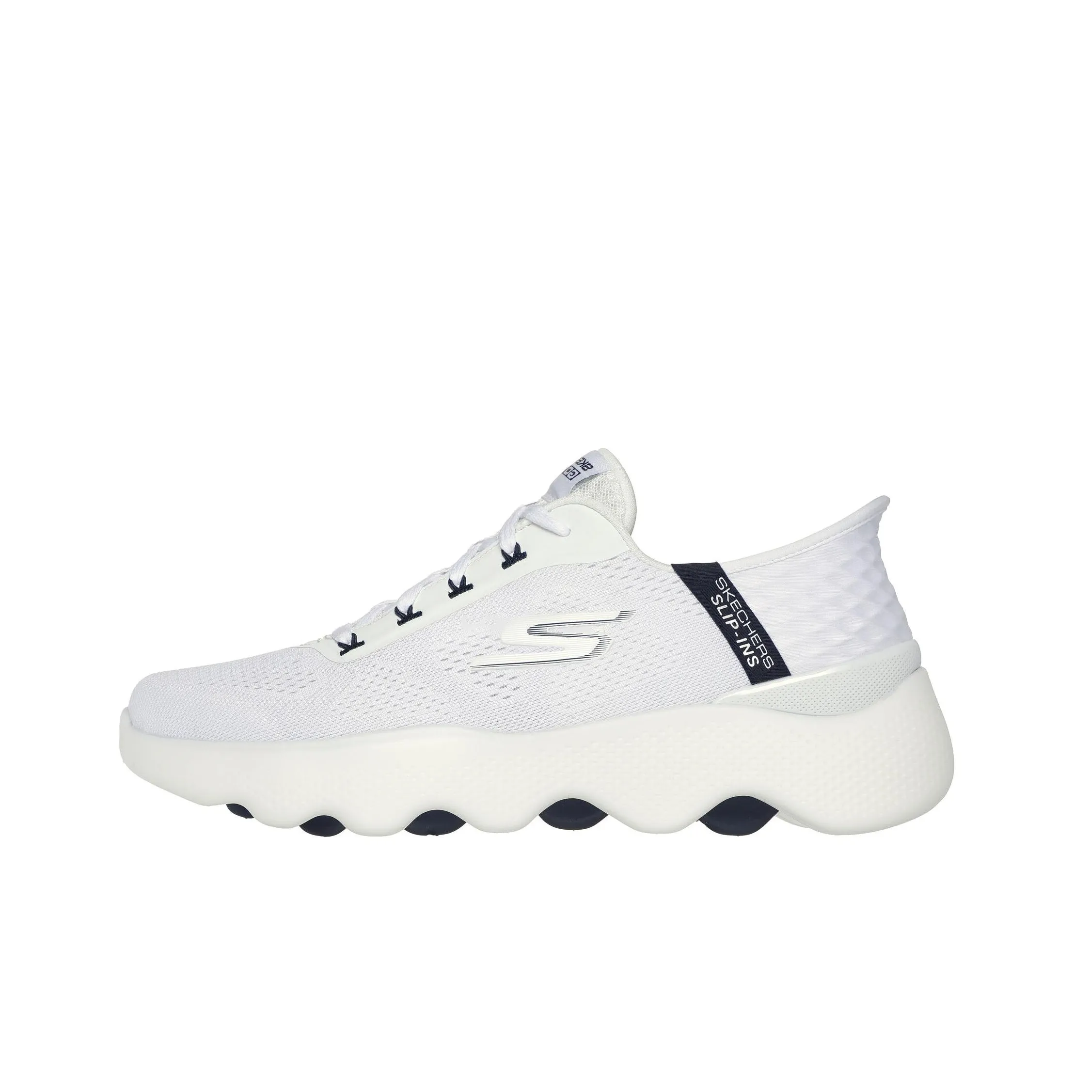 Skechers Go Walk Massage Fit Low Top Casual Shoes Men's White Black