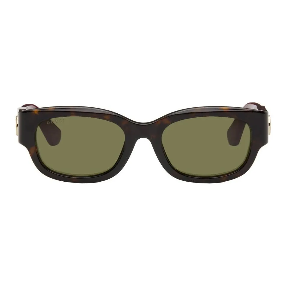 GUCCI Acetate Rectangular Sunglasses Men's Tortoiseshell