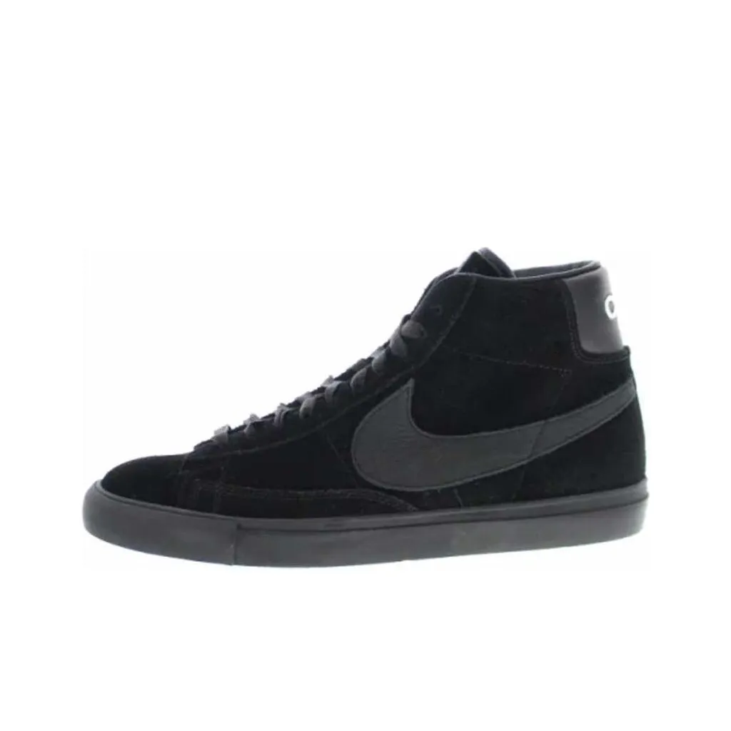 CDG Collaboration x Nike Blazer High Амортизация High Топ Скейтборд Кроссовки Мужской Черный