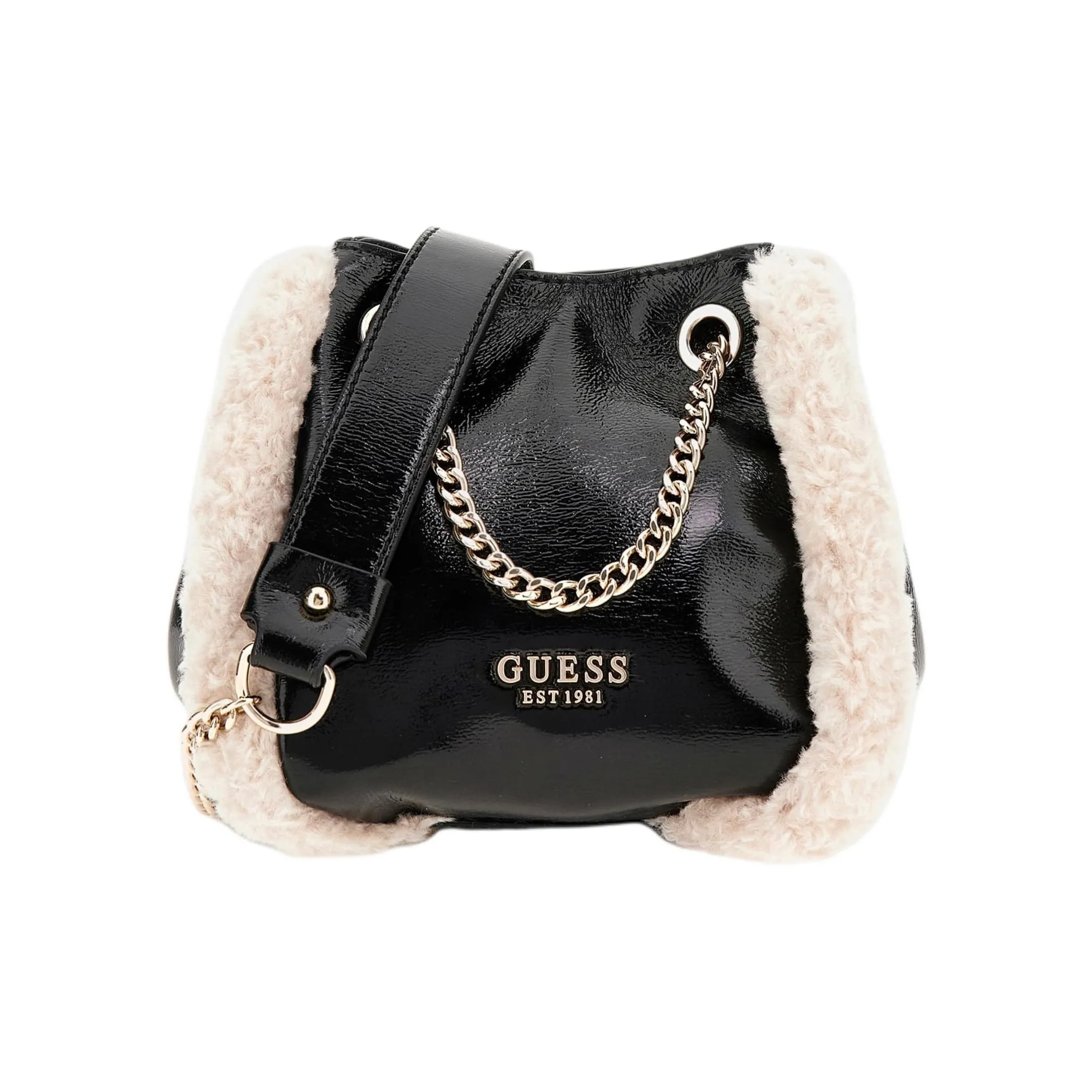 GUESS Polyurethane Shoulder Bag, Crossbody Bag Mini Women's Black