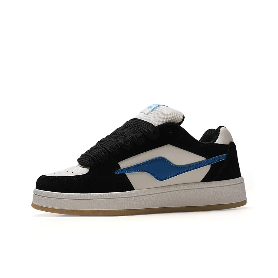 STUR YSN Устойчивые к истиранию противоскользящие низкие кроссовки для скейтбординга унисекс черного и королевского синего цвета