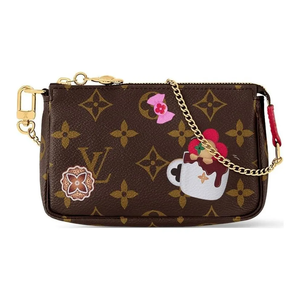 LOUIS VUITTON Mini Pochette Accessoires Monogram/Candy Red