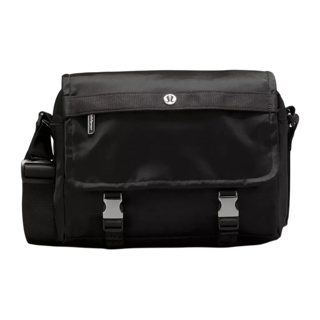 Lululemon Nylon Messenger Bag Shoulder Bag Crossbody Bag Regular Unisex Black