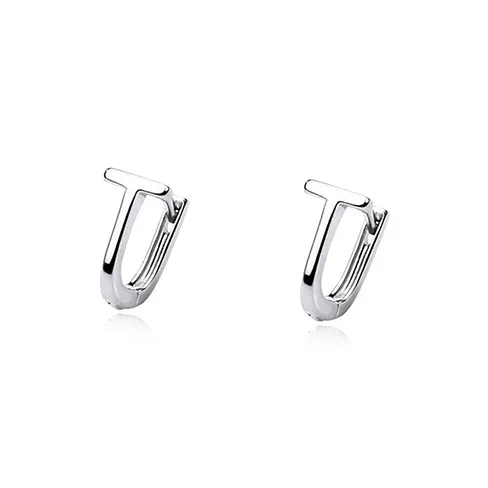 WANLIACC Сплав Буква T Ремешок Серьги-кольца Женские