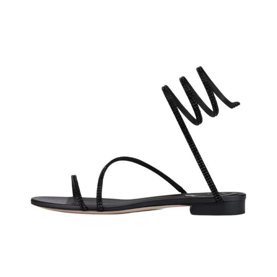 RENE CAOVILLA One Strap Sandals Women's Black