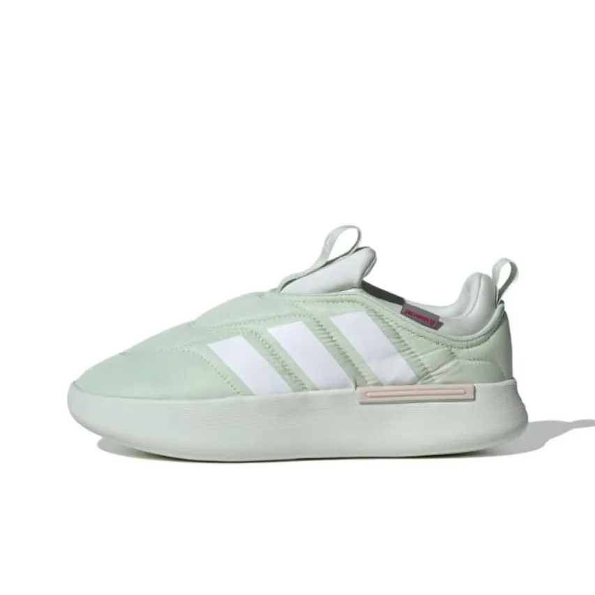 Adidas Adipuff Slip Resistant Покрытие Низкий Топ Casual Унисекс Зеленый
