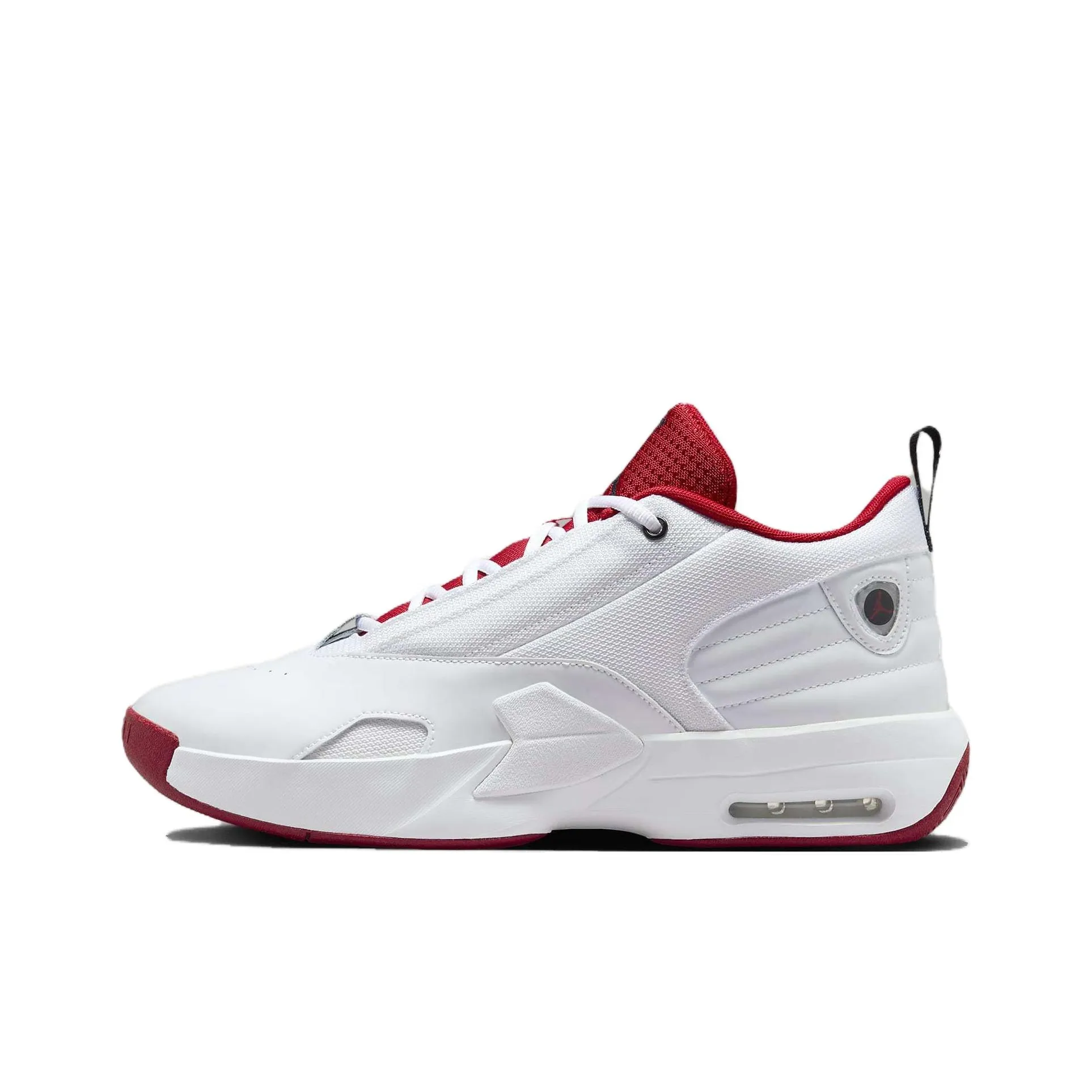 Jordan Max Aura 6 Нижняя юбка Устойчивая к истиранию Низкий топ Баскетбольные кроссовки Мужской Белый Красный