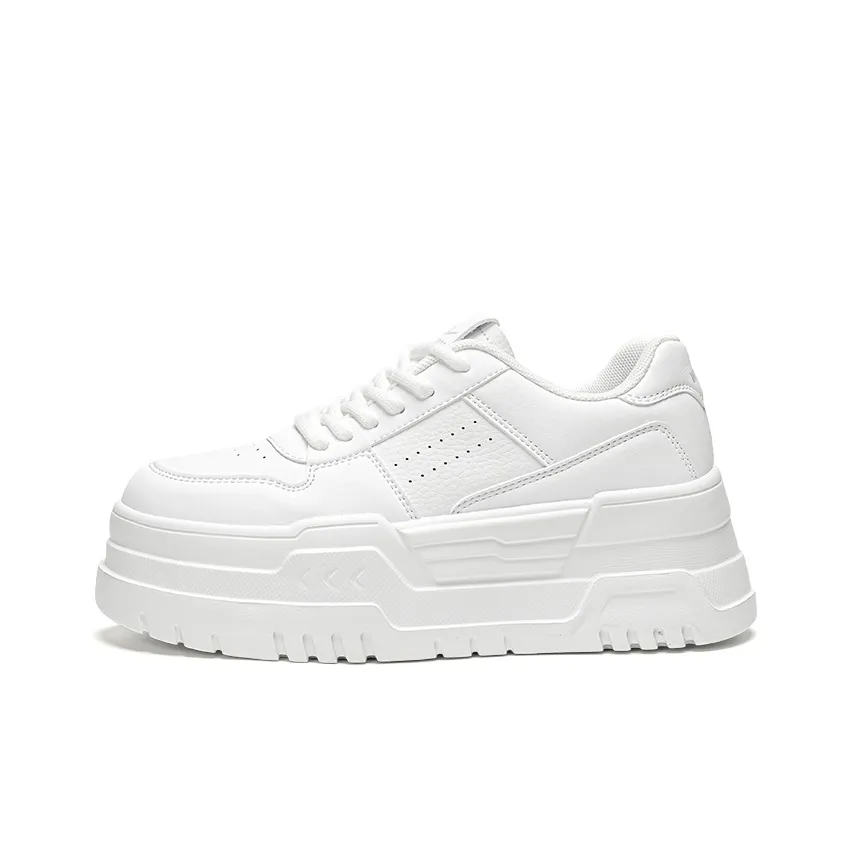 Warrior Белый Кроссовки с увеличением высоты Легкие Дышащие Противоскользящие Низкие Кроссовки для скейтбординга Женские