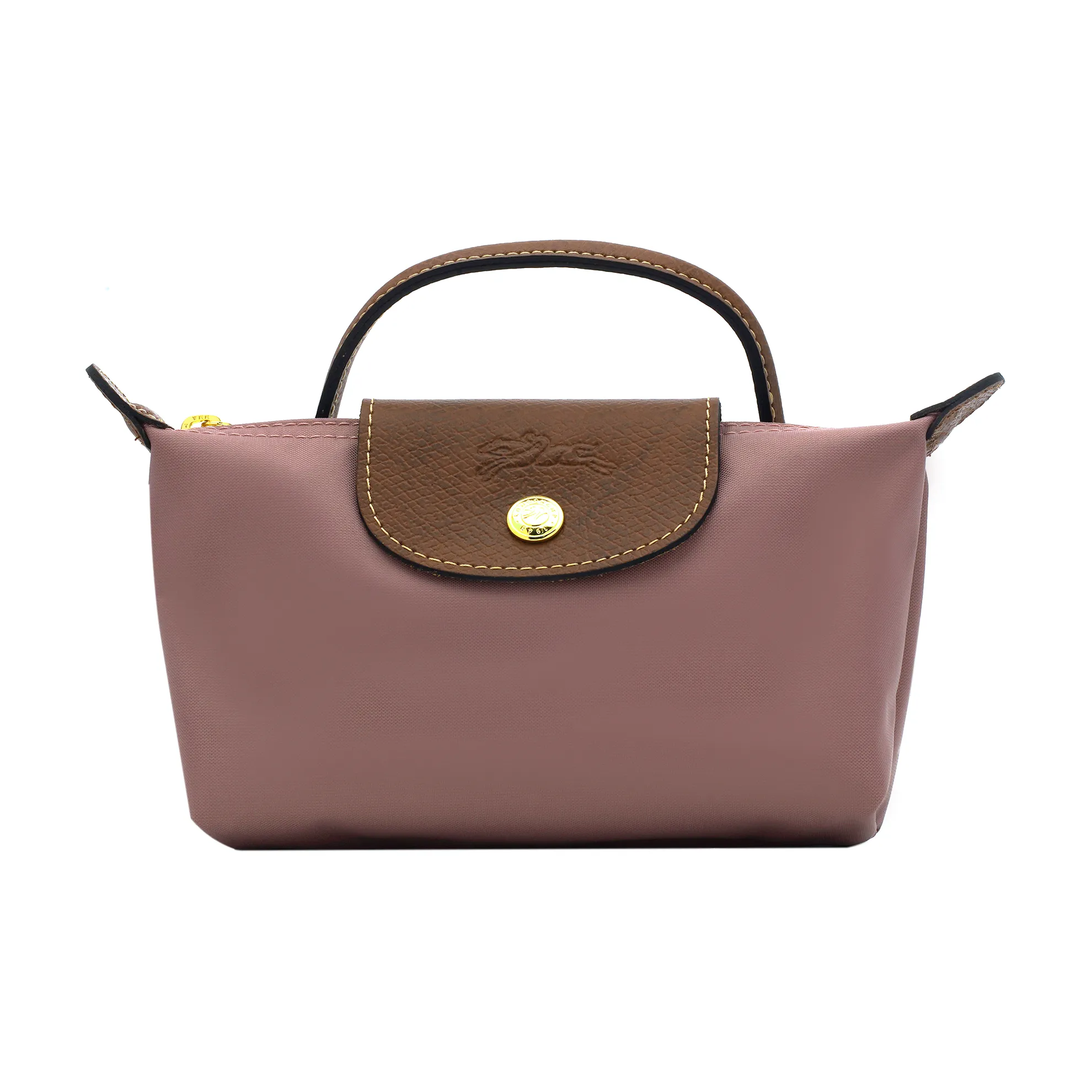 LONGCHAMP Le Pliage Canvas Dumpling Bag Handbags Mini Women's Dusty Pink