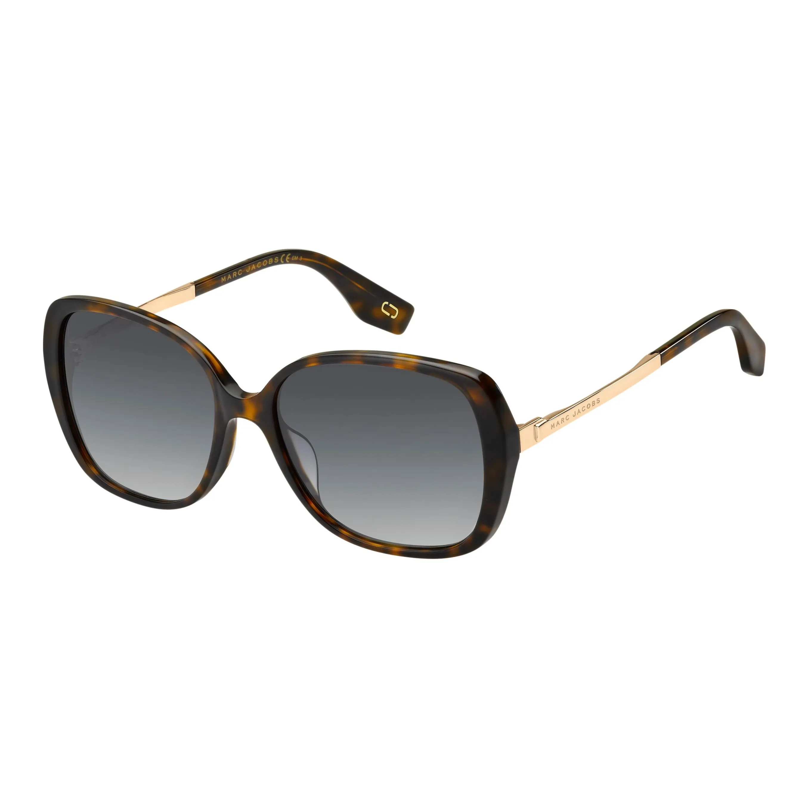 MARC JACOBS Plastic Metal Oval Sunglasses Unisex Brown