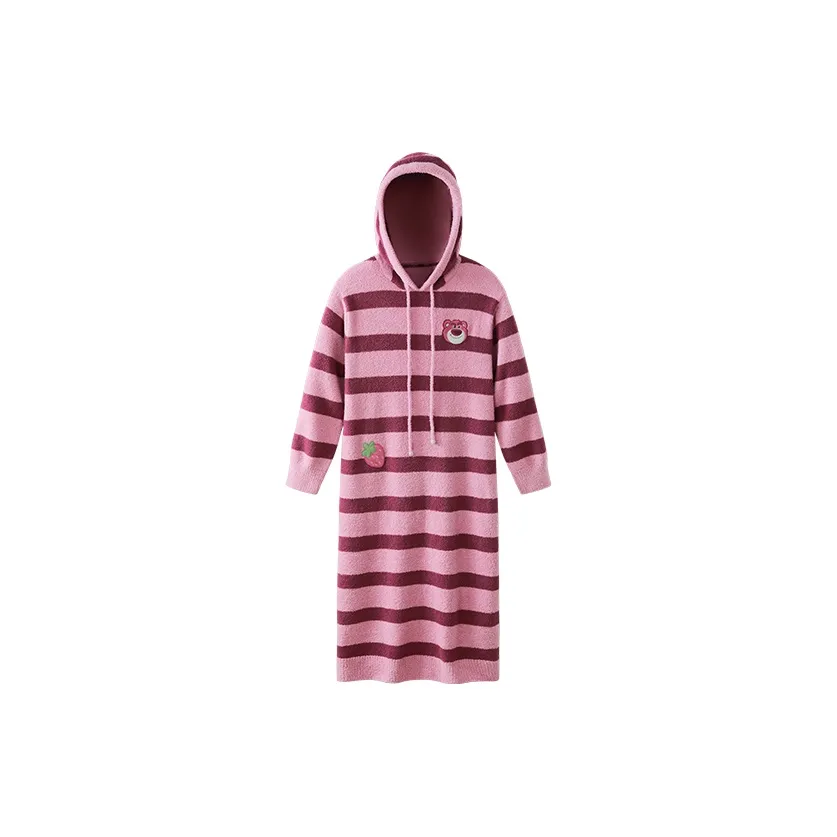 JINGYUN x Disney Nightgown Winter Women's Crimson Pink