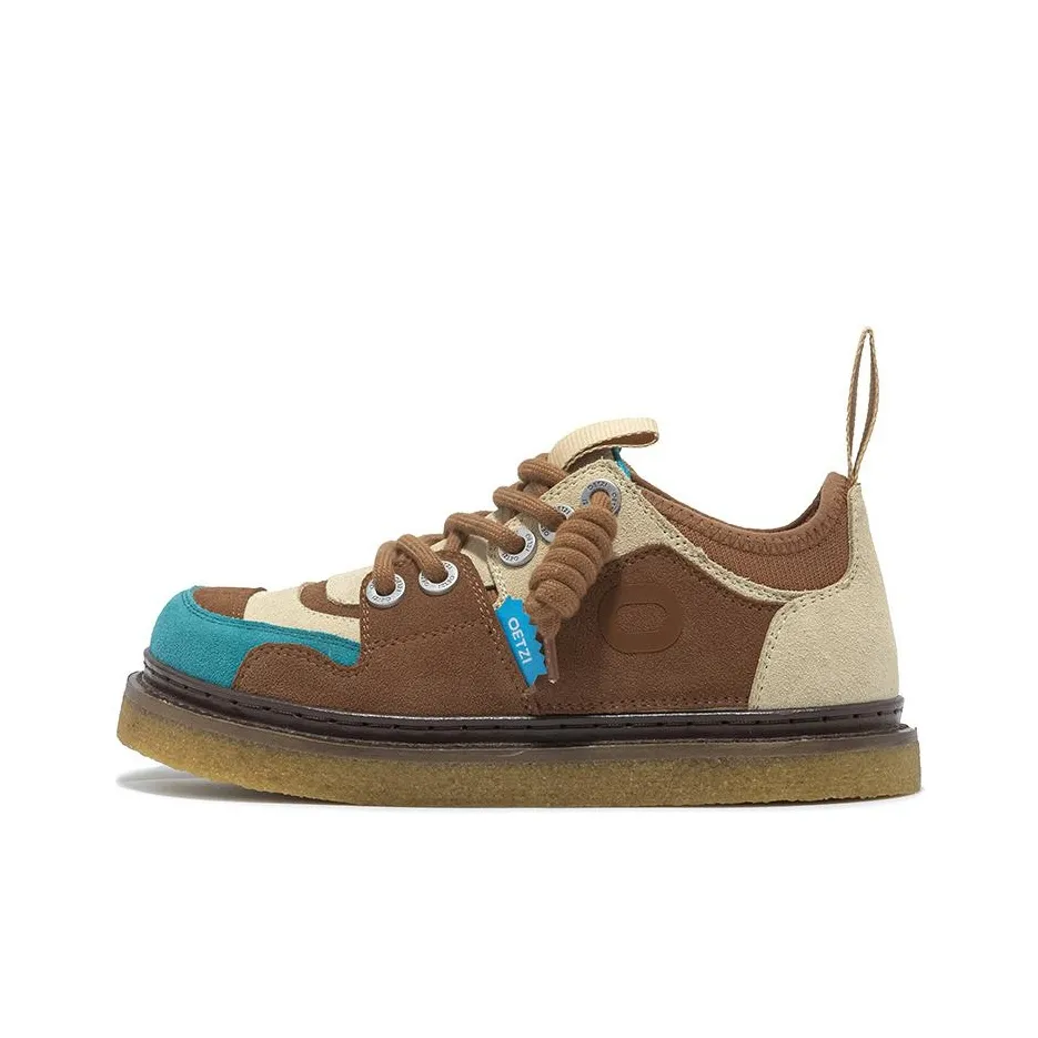 OETZI Smoke Rubber Sole Series Wear-Resistant Breathable Lightweight Height Increasing Low-Top Casual Shoes Unisex