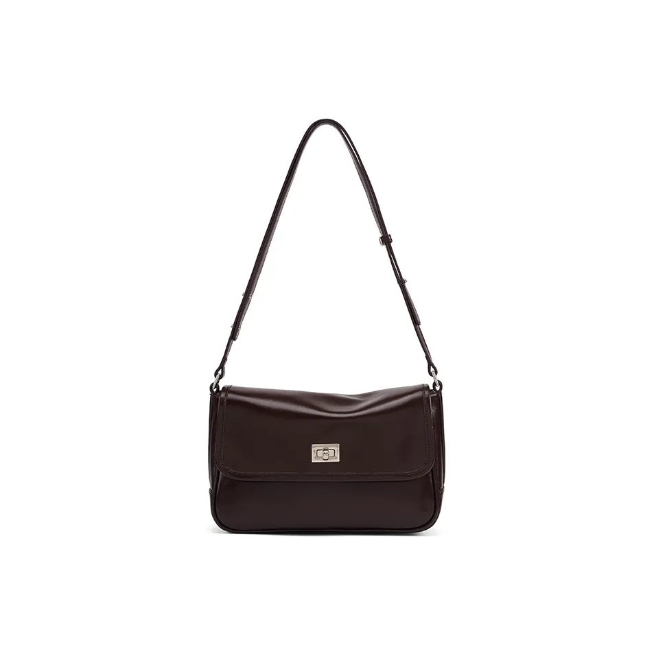 La Festin Сумка для доставки из натуральной коровьей кожи сумка для повседневного использования коричневая сумка через плечо женская