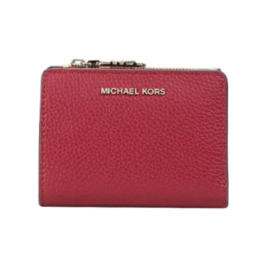 MICHAEL KORS Leather Wallet Women's Dark Red
