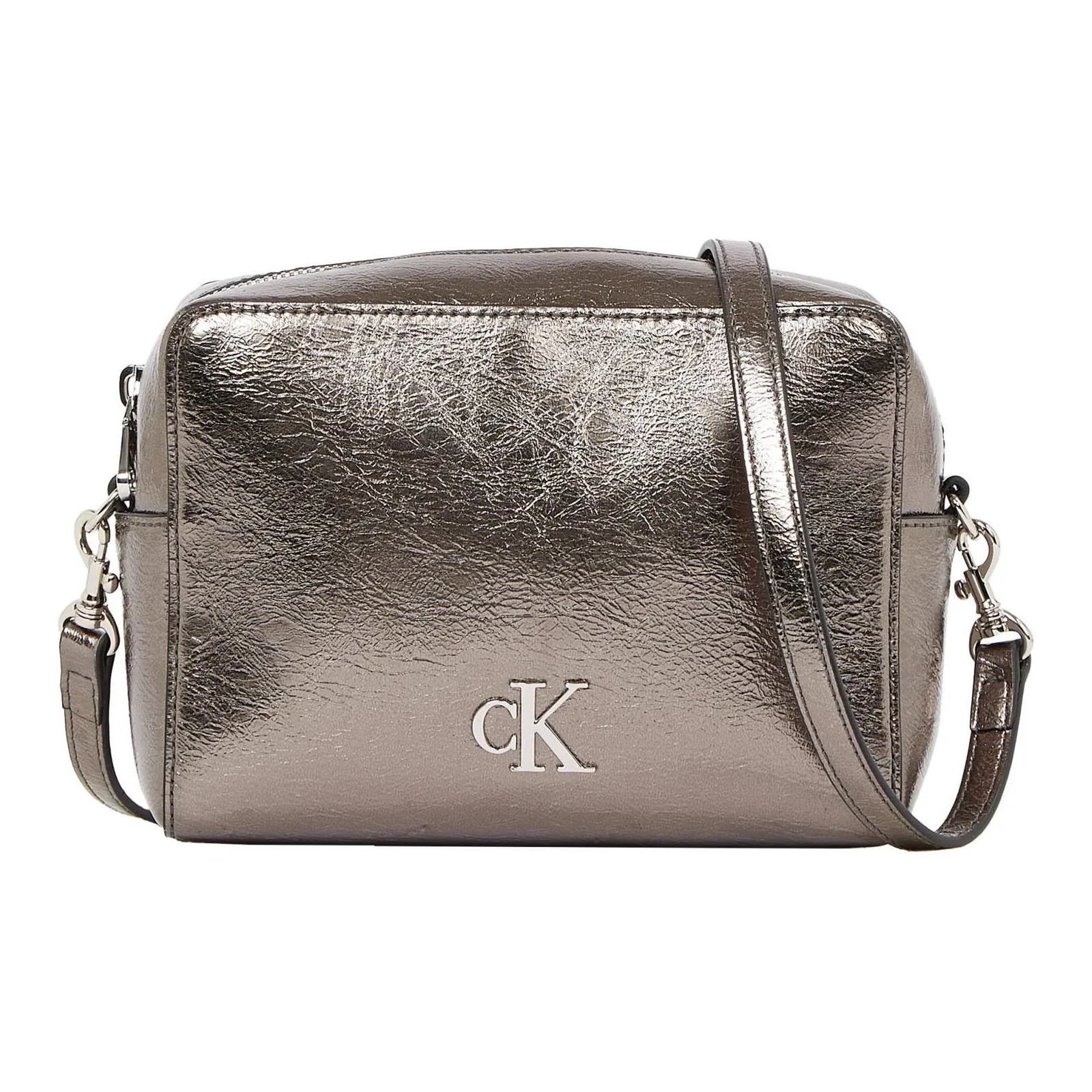 CALVIN KLEIN Imitation Leather Crossbody Bag, Shoulder Bag Women's Metallic