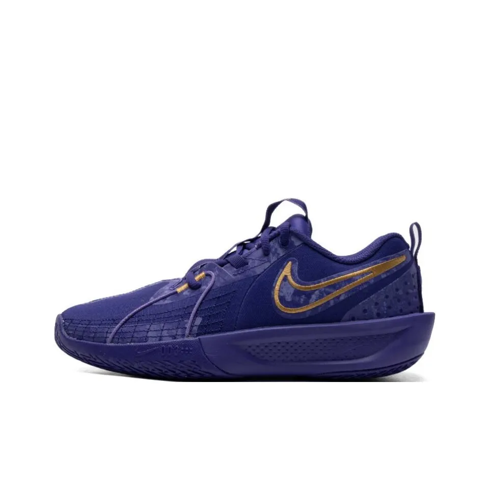 Nike G.T. Cut 3 Slip-Resistant Abrasion-Resistant Low Top Children's Basketball Shoes Purple