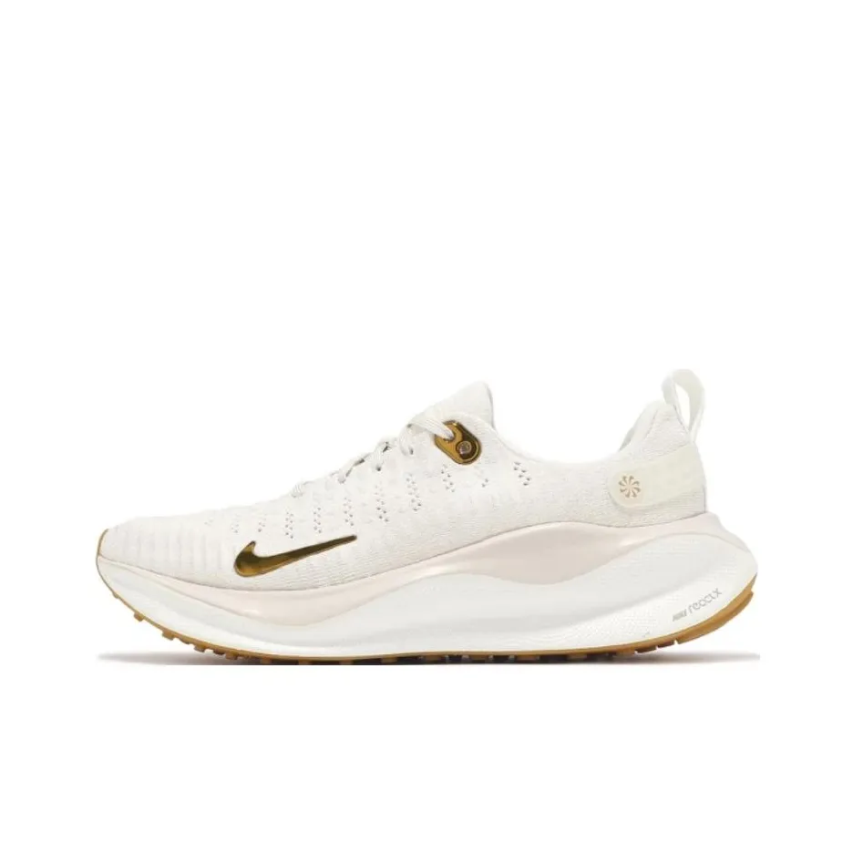 Nike ReactX Infinity Run 4 White Gum Metallic Gold Women's