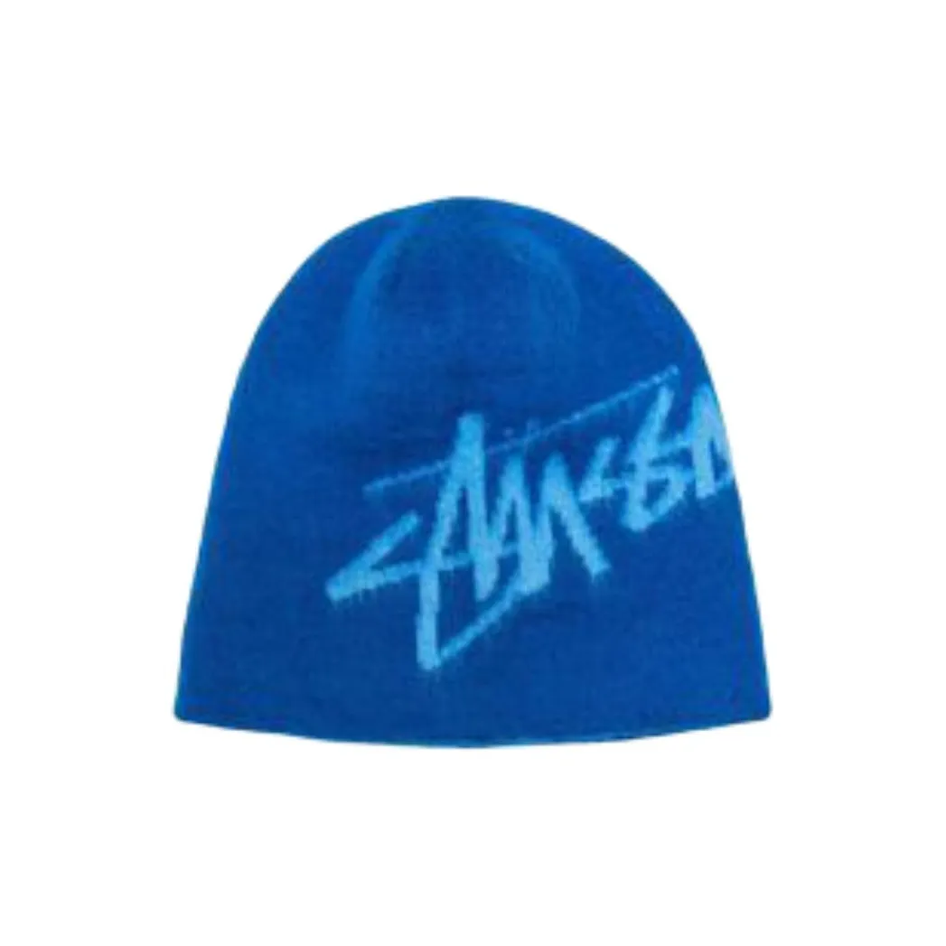 Stussy Акриловые Шапки-бини Мужские Синие