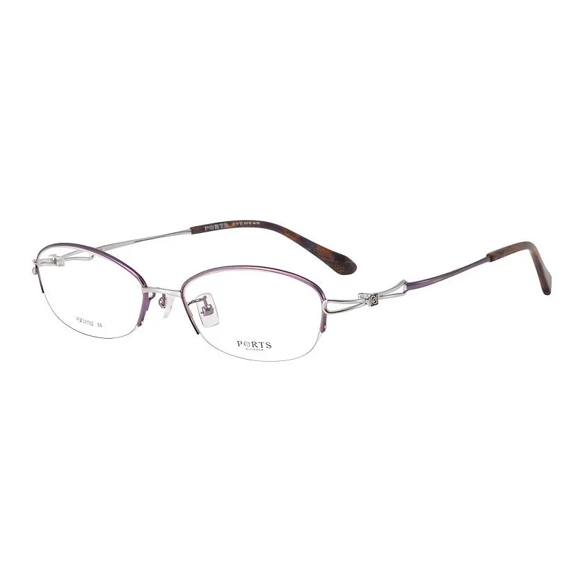 PORTS Alloy Oval Eyeglass Frames Women's Purple