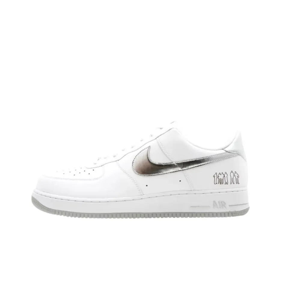 Nike Air Force 1 Slip Resistant Low Top Skateboard Shoes Men's White