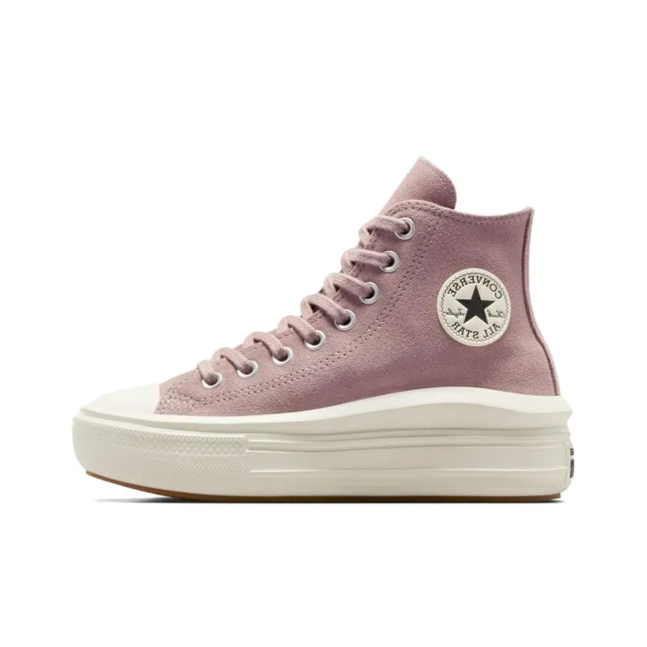 Converse All Star Move Anti-Slip Wear-Resistant High-Top Skateboard Shoes Women's Gray Pink