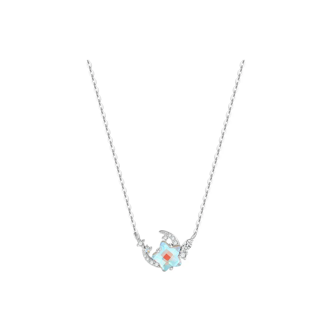 Misongma 925 стерлинговое серебро Подарок для девушки Ожерелье Женское