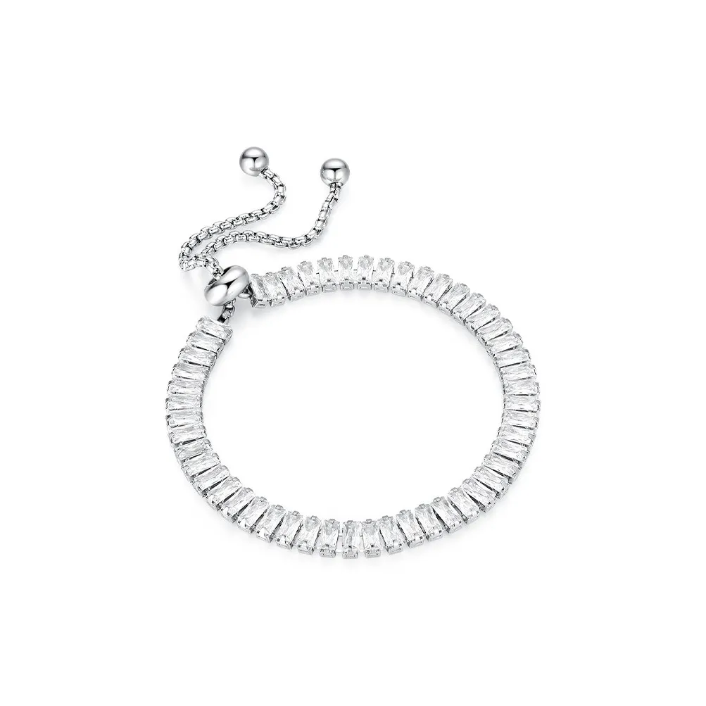 FAIRWHALE Титановый Стальной Циркон Браслеты Унисекс