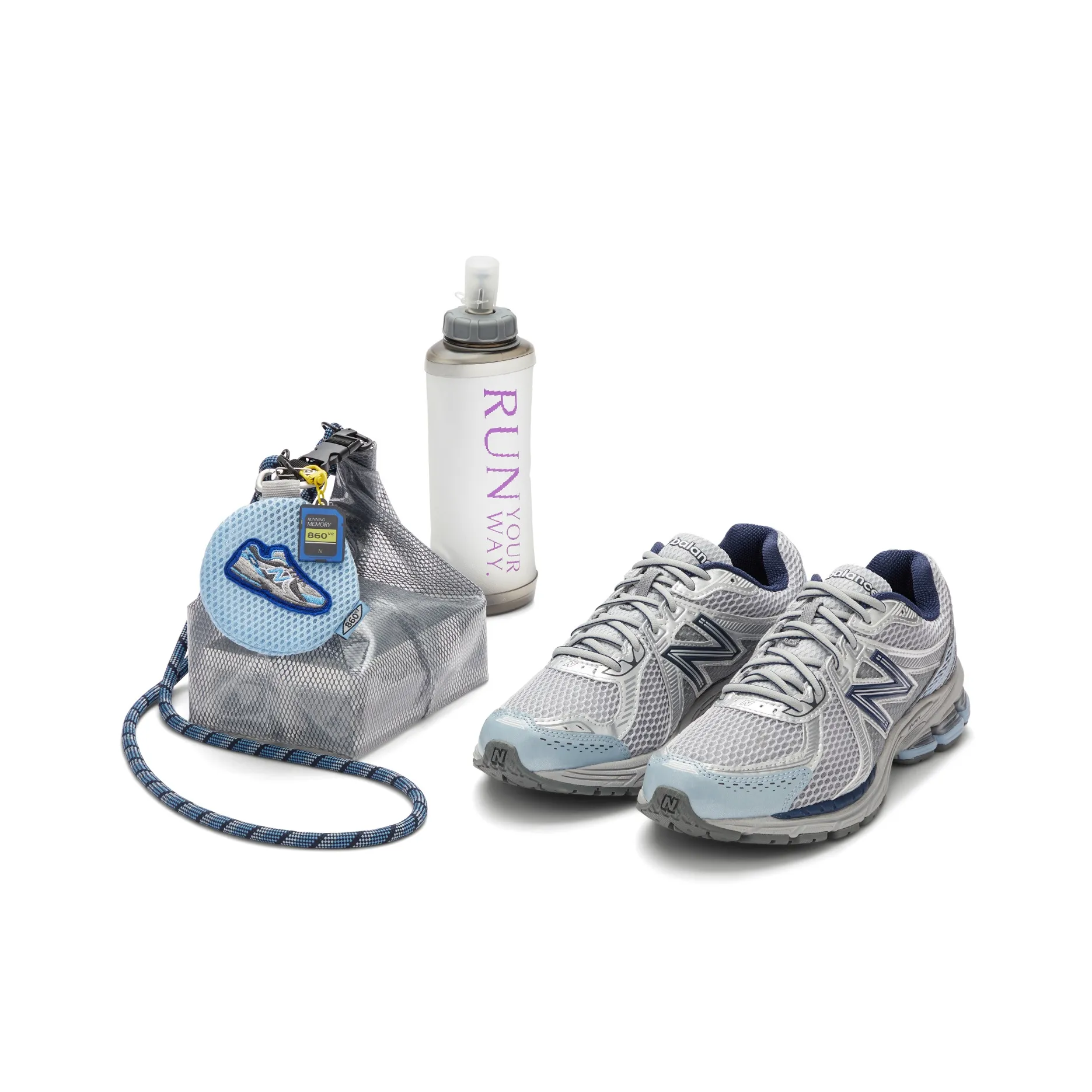 New Balance 860 V2 Low Top Casual Running Shoes Unisex Silver Gray Blue