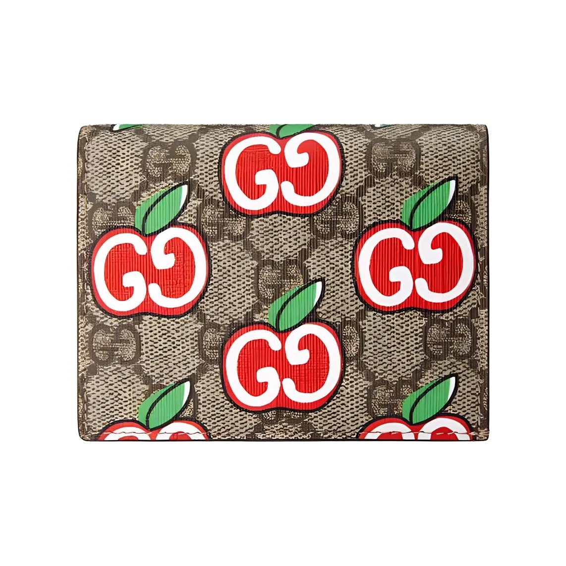 GUCCI Valentine's Day Collection Холст с кожей Держатель для карт кошелек Женские Эбеновый Красный