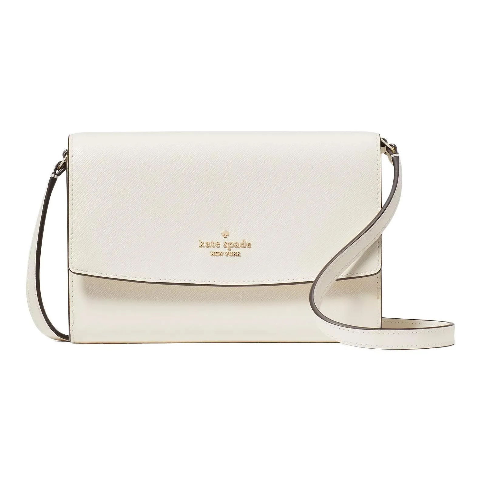 Kate Spade Cross Grain Leather Shoulder Bag, Crossbody Bag Women's White