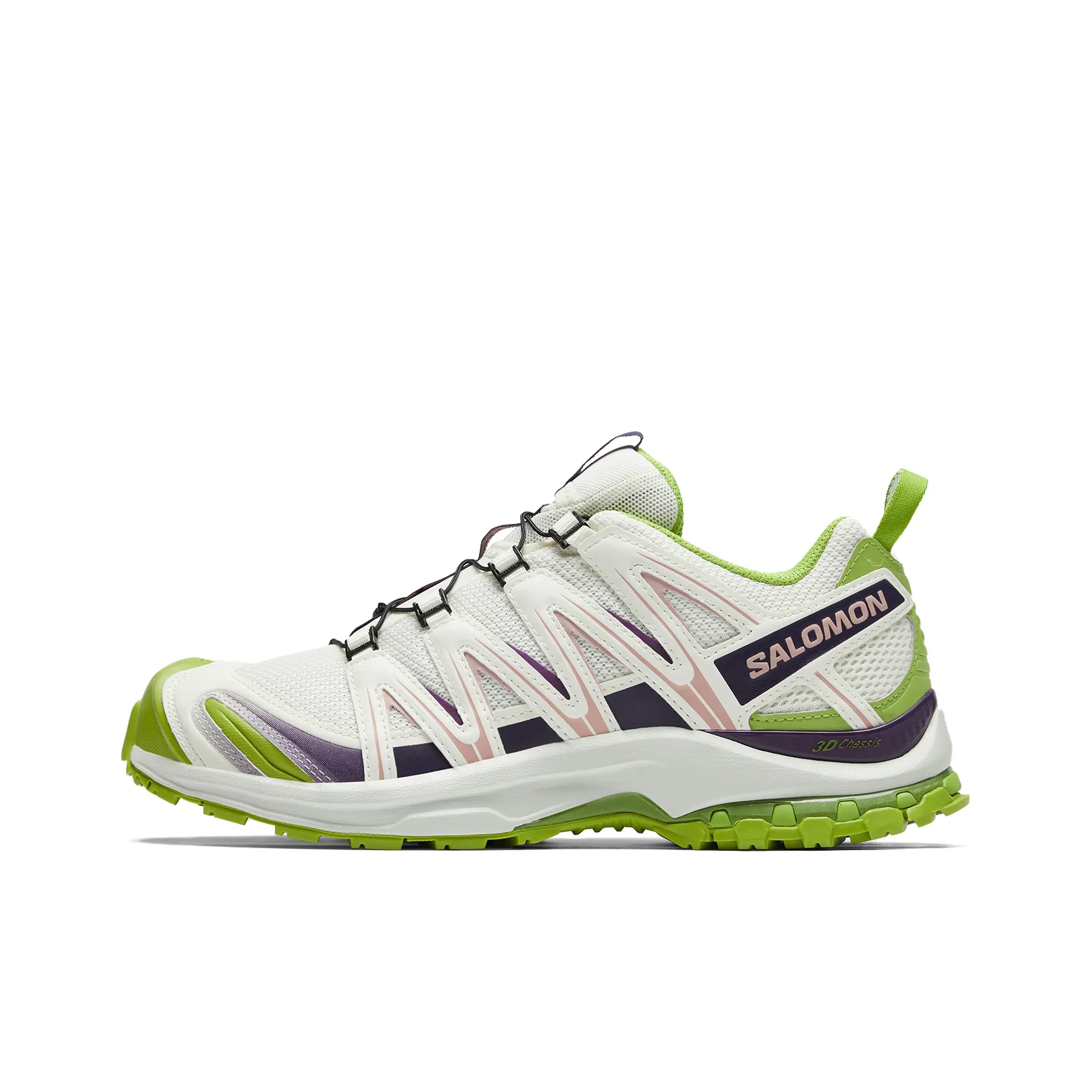 SALOMON XA PRO 3D Low Top Hiking Shoes Unisex White Green