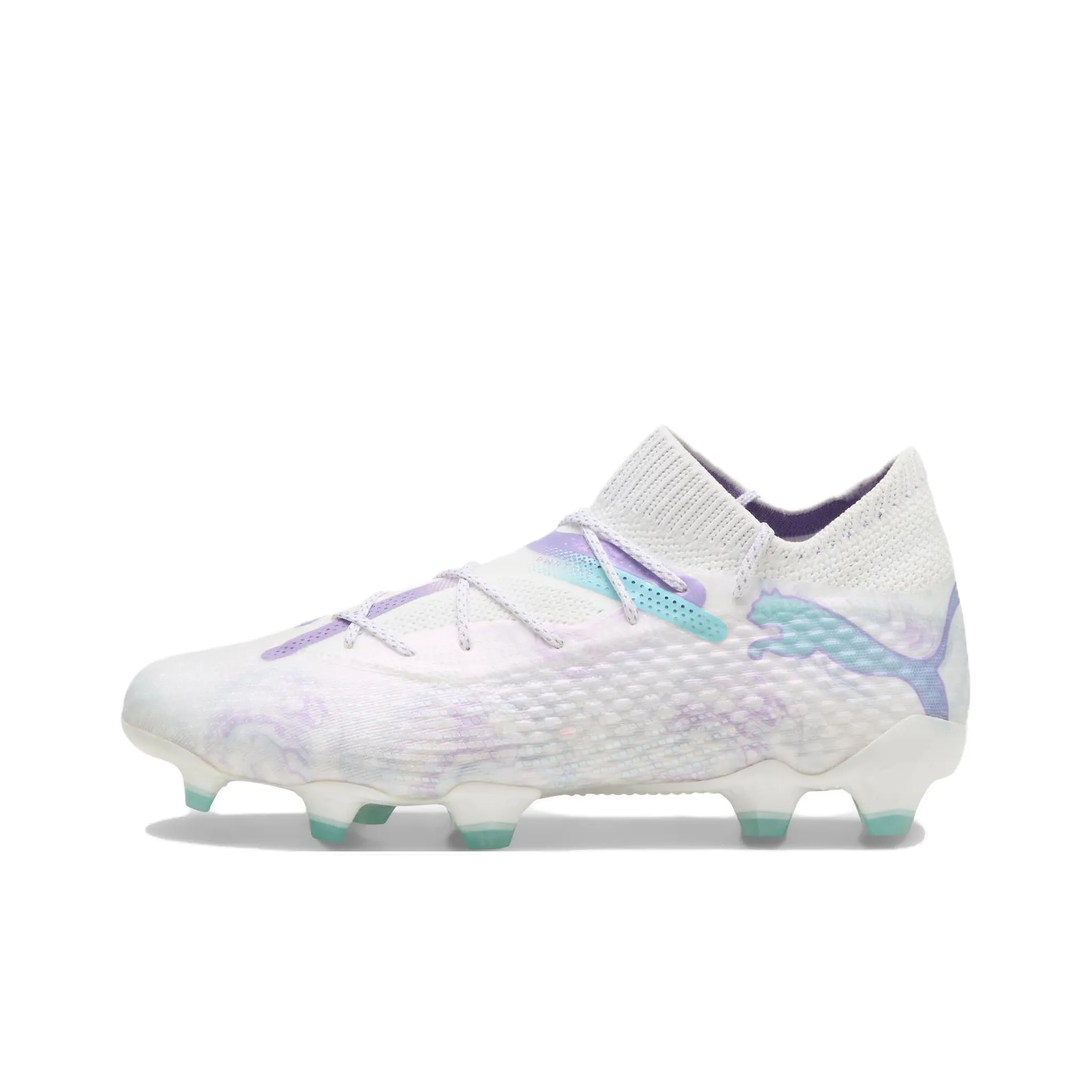 PUMA FUTURE 7 ULTIMATE Soccer Shoes Women's Low Top White Purple Blue