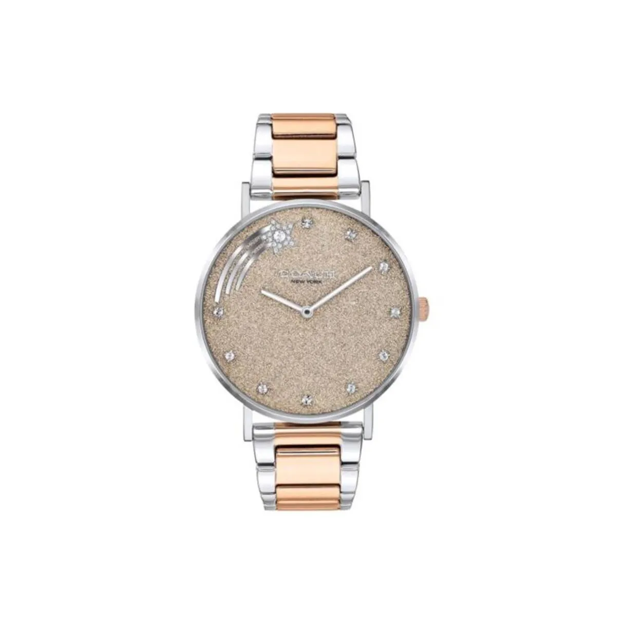 COACH Женские часы Кварцевый механизм корпус из нержавеющей стали ремешок 36 мм розовое золото циферблат часов