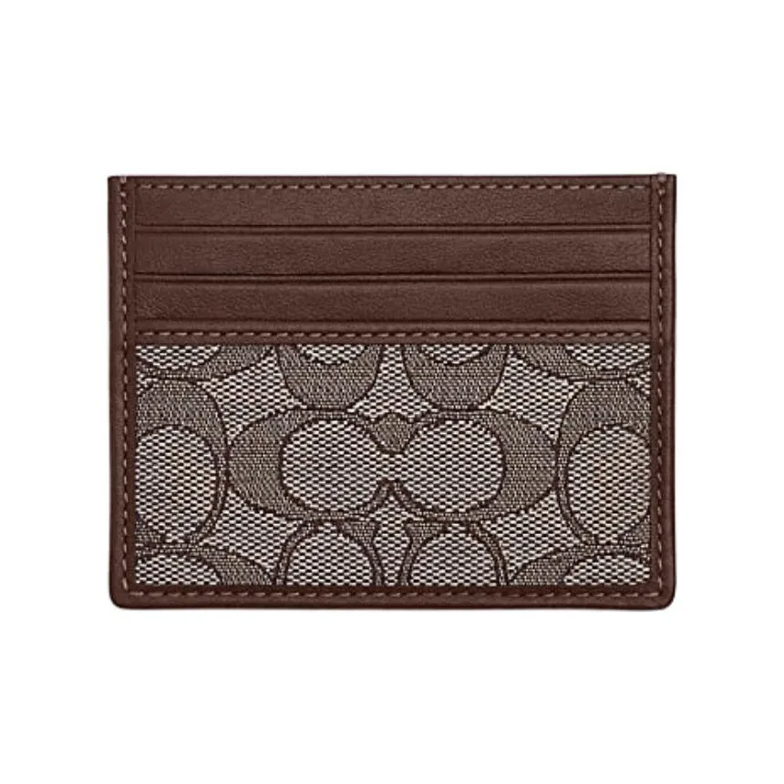 COACH Коровья кожа Ткань Картхолдер Мини Мужской Дуб VS Кленовый