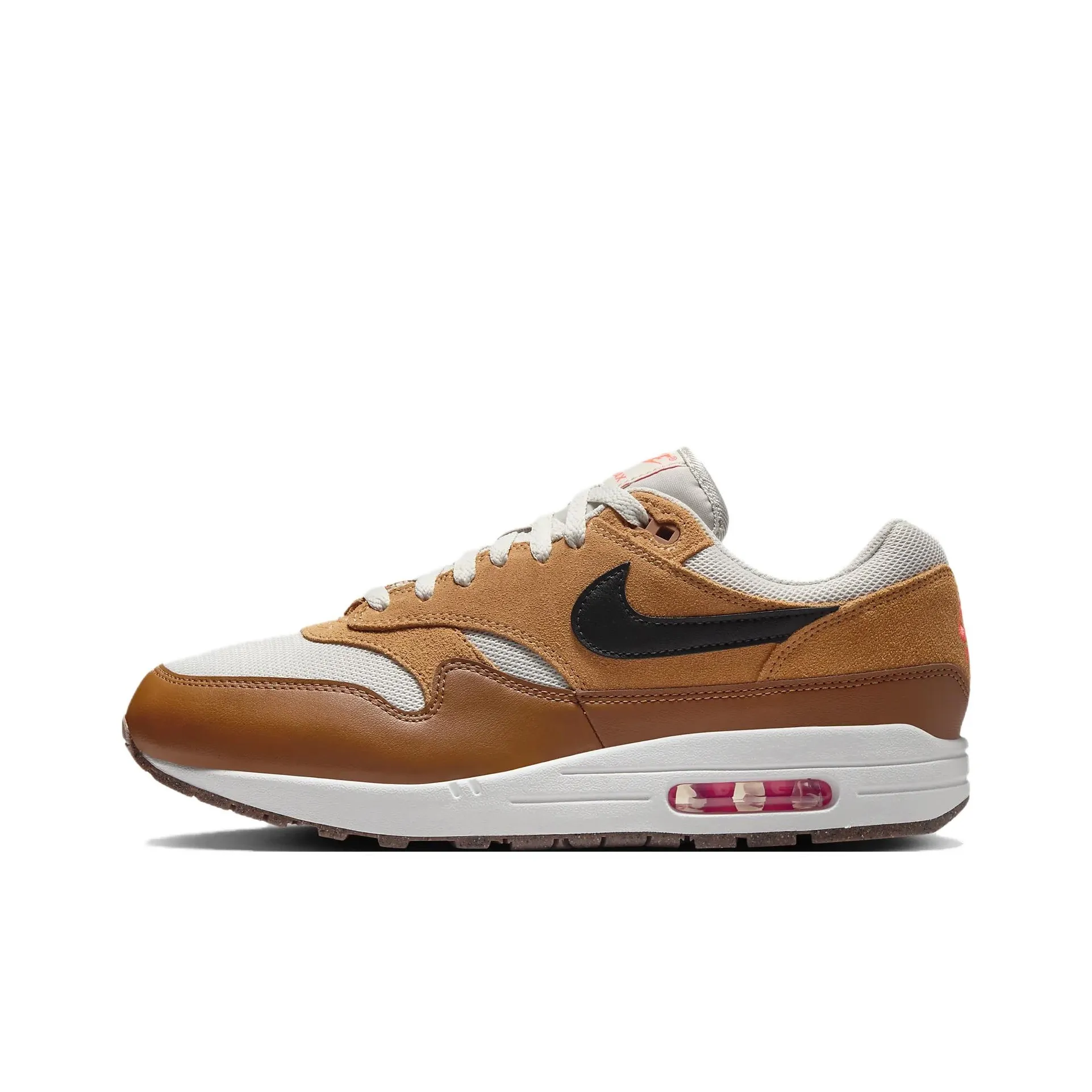 Nike Air Max 1 Running Shoes Men Low Top Brown White