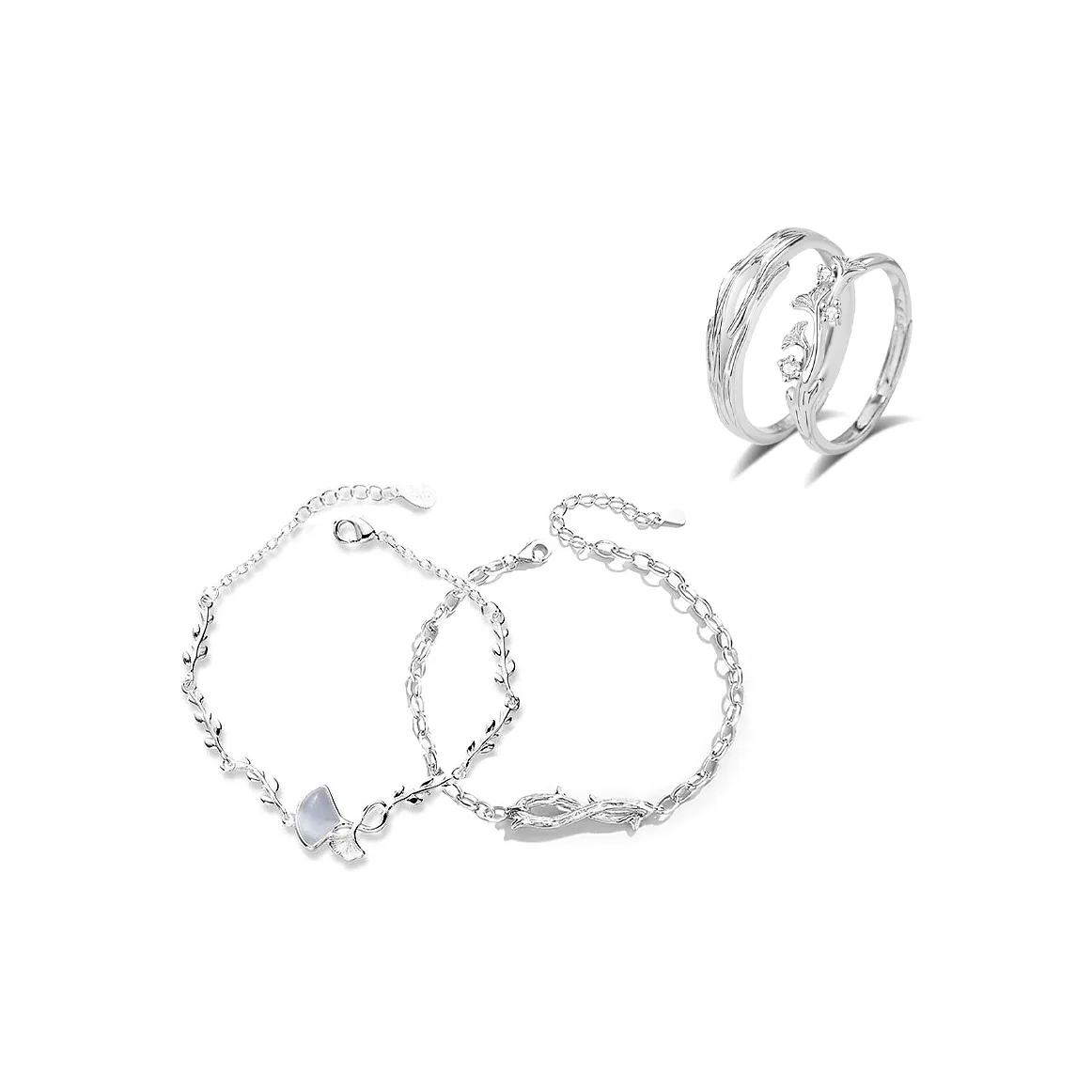 JOYDINNY Серебряные браслеты унисекс