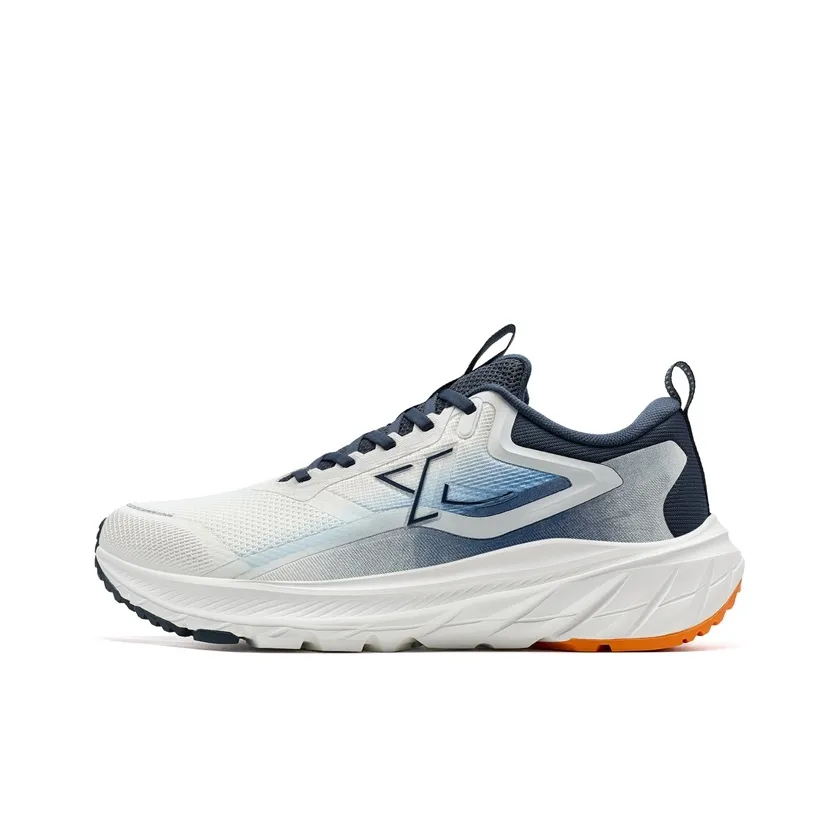XTEP Comfortably Wear Resistant Rebound Coverage Low Top Casual Running Shoes Men's White Blue