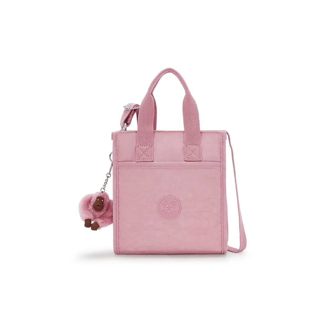 Kipling Polyamide Handbag, Shoulder Bag, Crossbody Bag Small Size Women's Light Pink