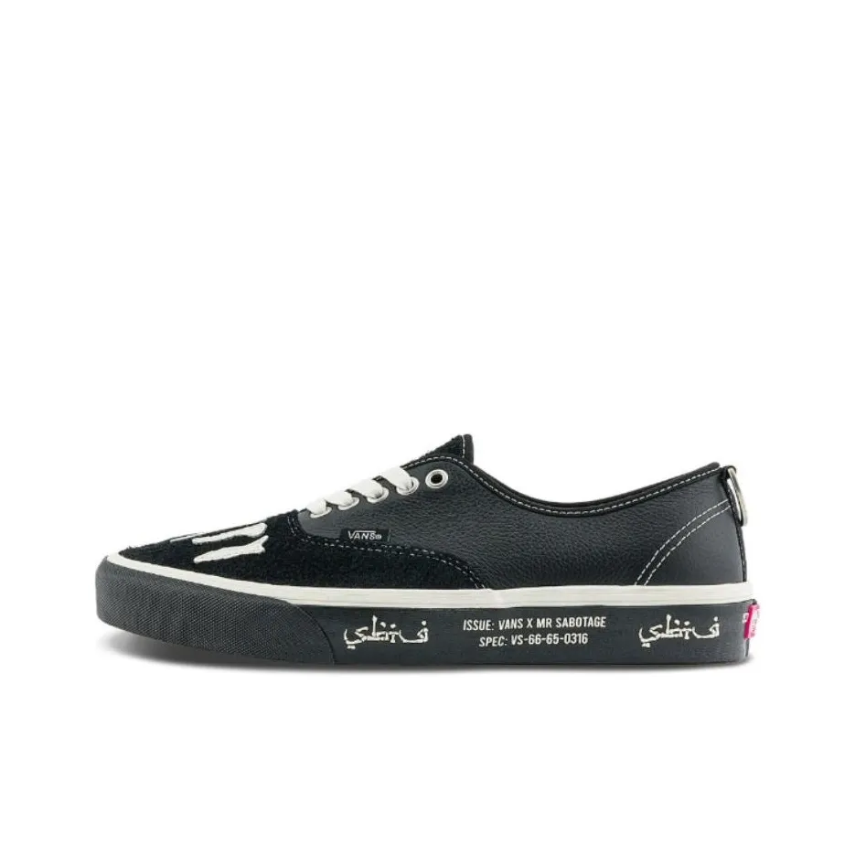 Vans Authentic Series Устойчивые к истиранию Низкие Кеды Унисекс Черные